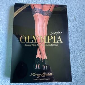 Honey Birdette Olympia Oil stick stockings L